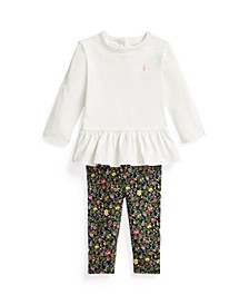 Baby Girls Top and Floral Leggings, 2 Piece Set