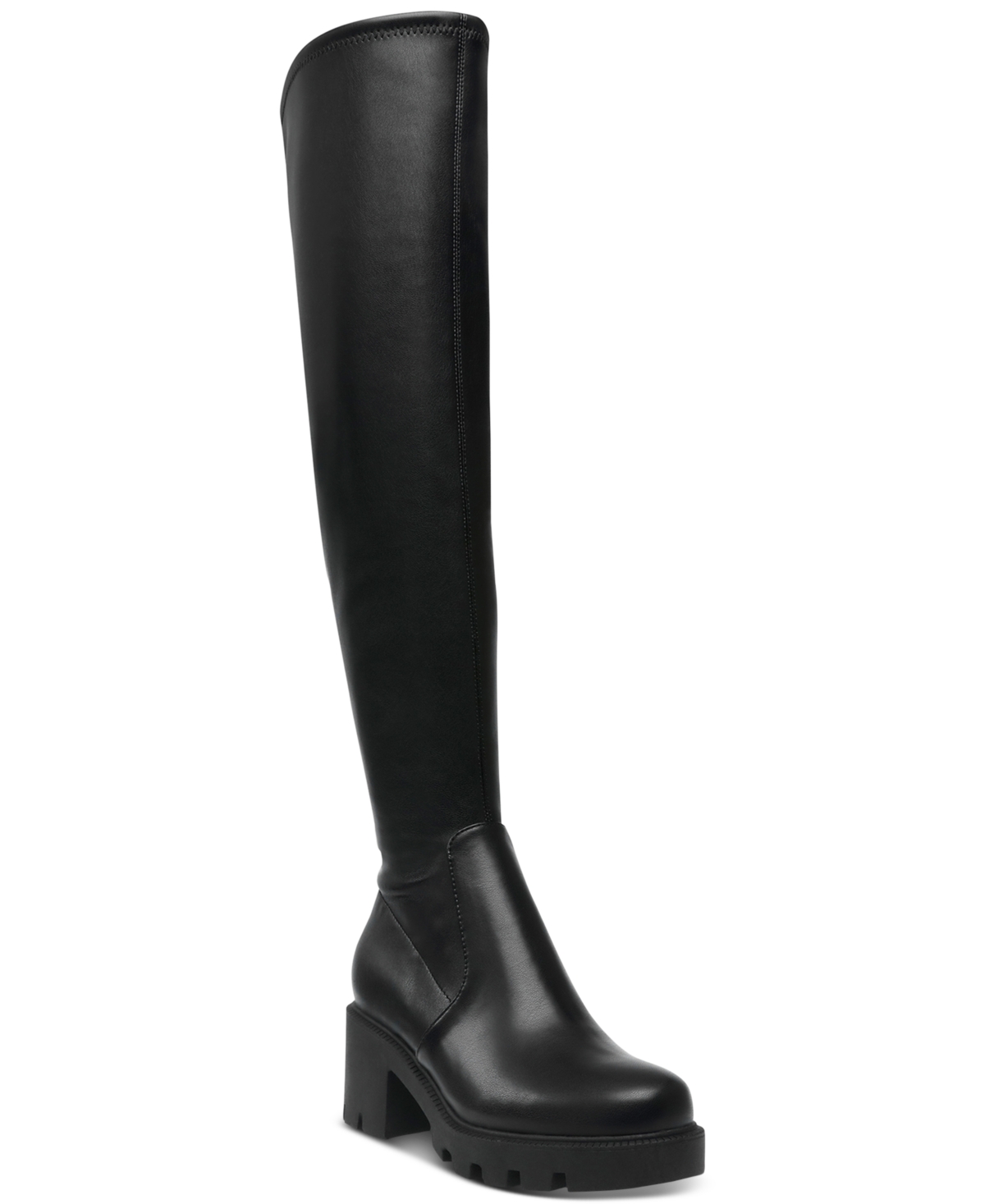 Dv Dolce Vita Women's Nitro Over-the-knee Lug Boots Women's Shoes In Black