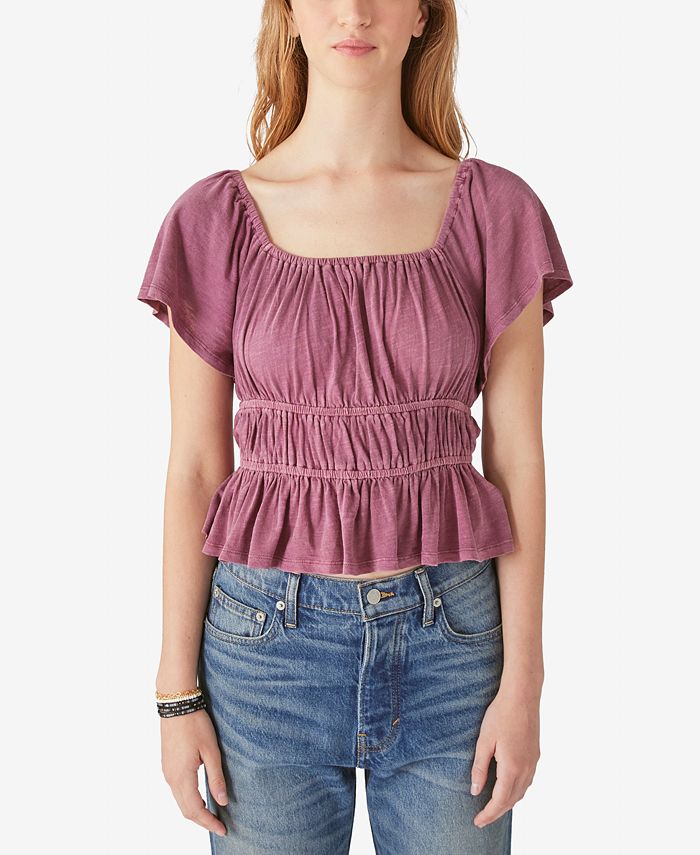 Macys lucky top brand tops
