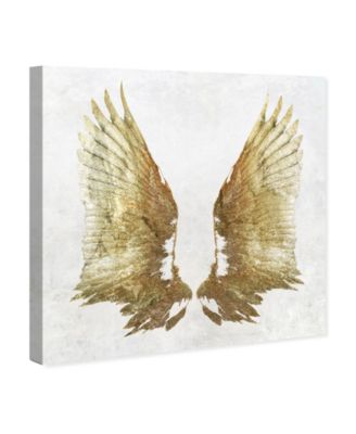 Glam Angel Feathers Giclee Art Print on Gallery Wrap Canvas Art, 12" x 12"