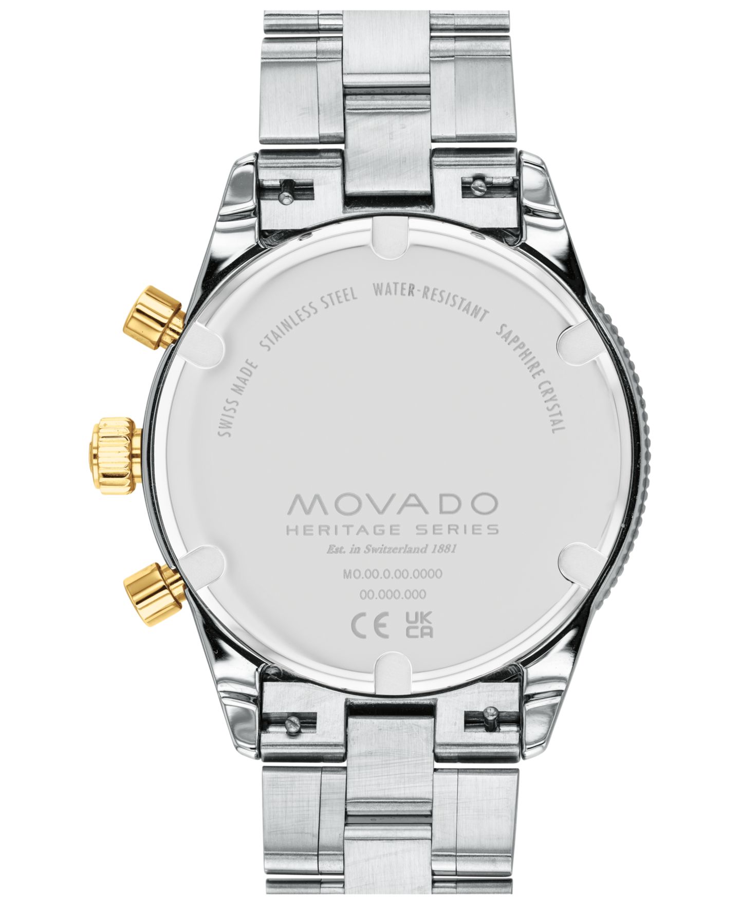 Мужские часы Movado Heritage Two Tone Stainless Steel Bracelet Watch 42mm — фото 3