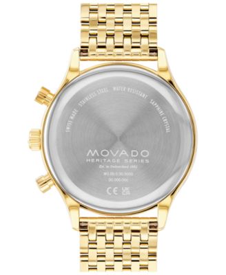 Men's Heritage Yellow Ionic Gold-Tone Plated Steel Bracelet Watch 43mm