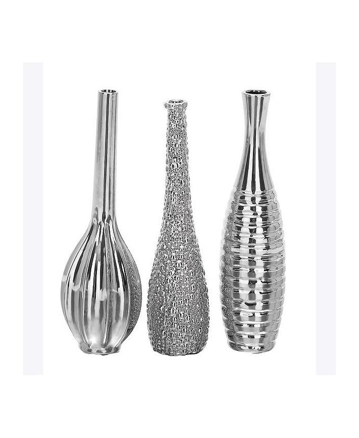 Rosemary Lane Ceramic Glam 2 Piece Vase Set & Reviews Vases Home