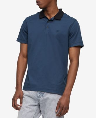 Calvin Klein - Men's Smooth Contrast Stitch Polo Shirt