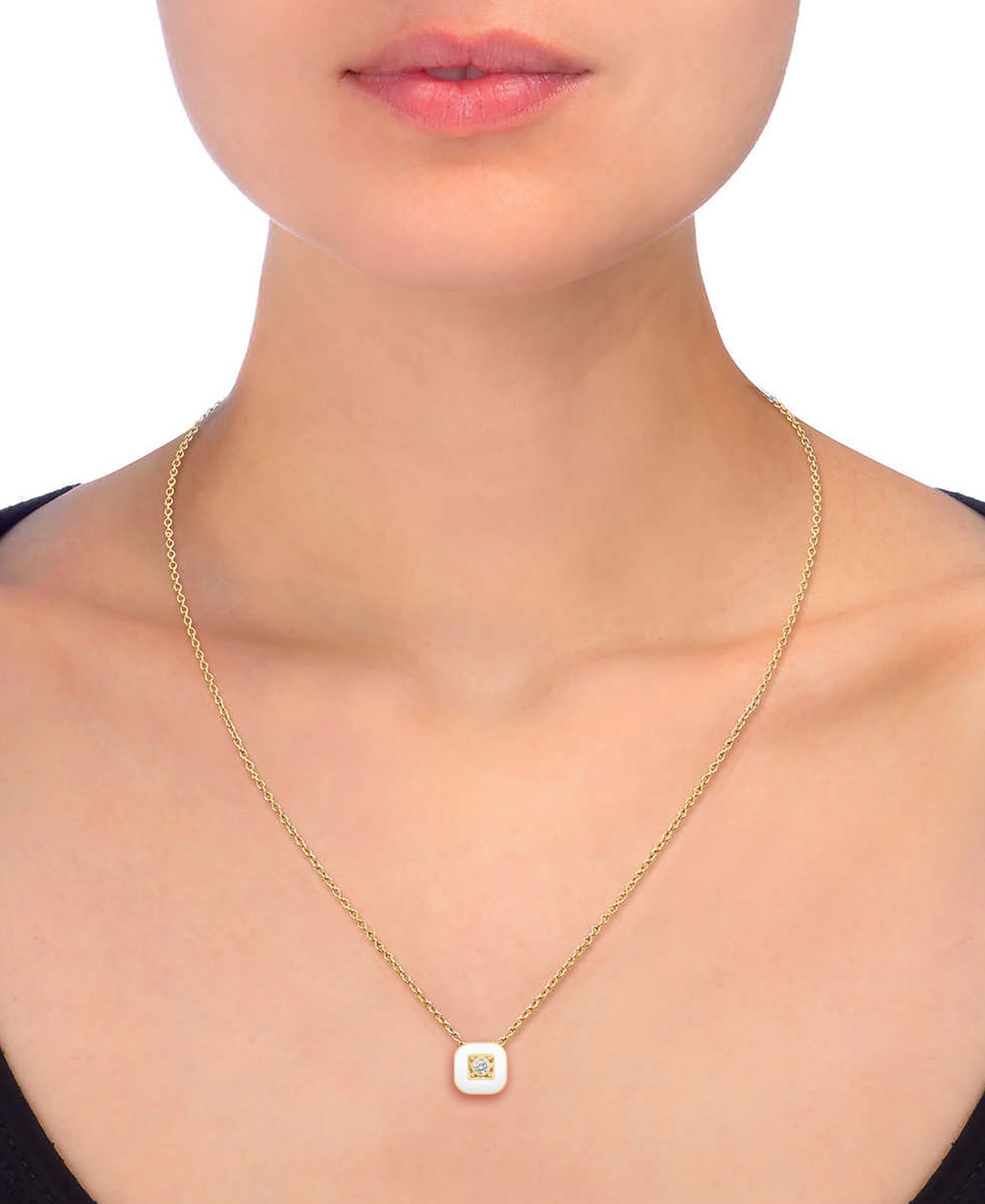 Crystal Enamel Necklace and Earring Set, 2-Piece