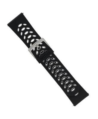 Black and Grey Silicone Sport Band designed for Fitbit Versa, Versa 2 and Versa Lite