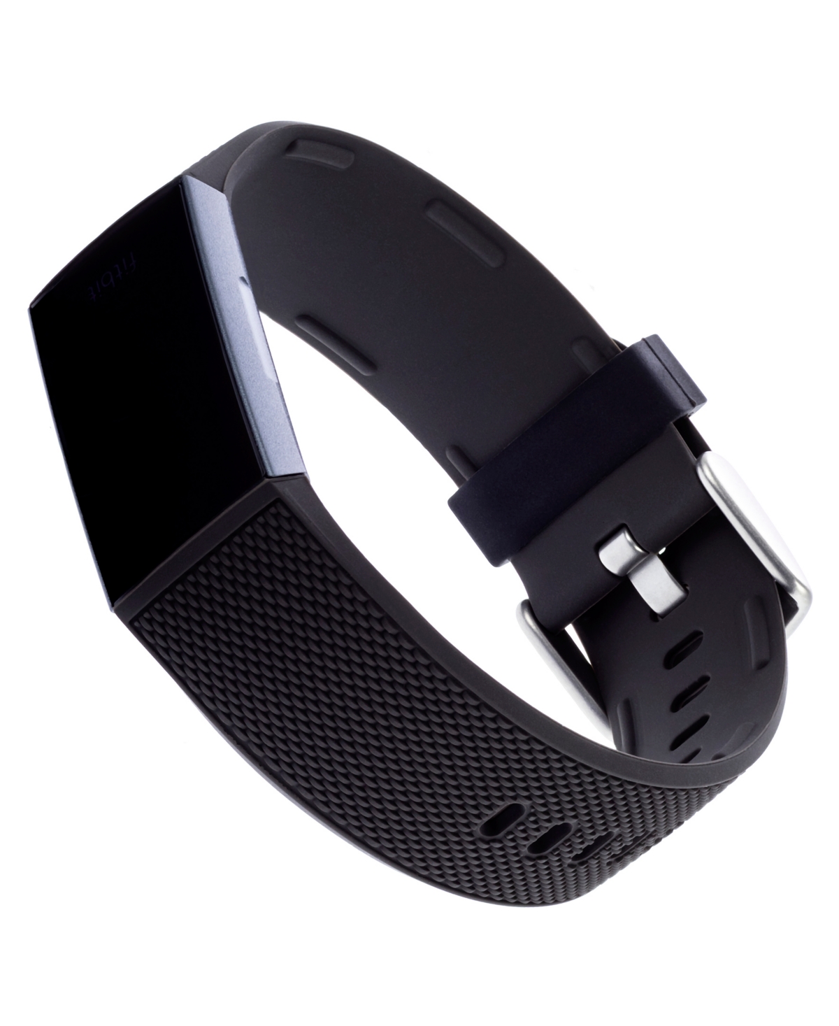 Black Woven Silicone Band Compatible with the Fitbit Charge 3 and 4 - Black