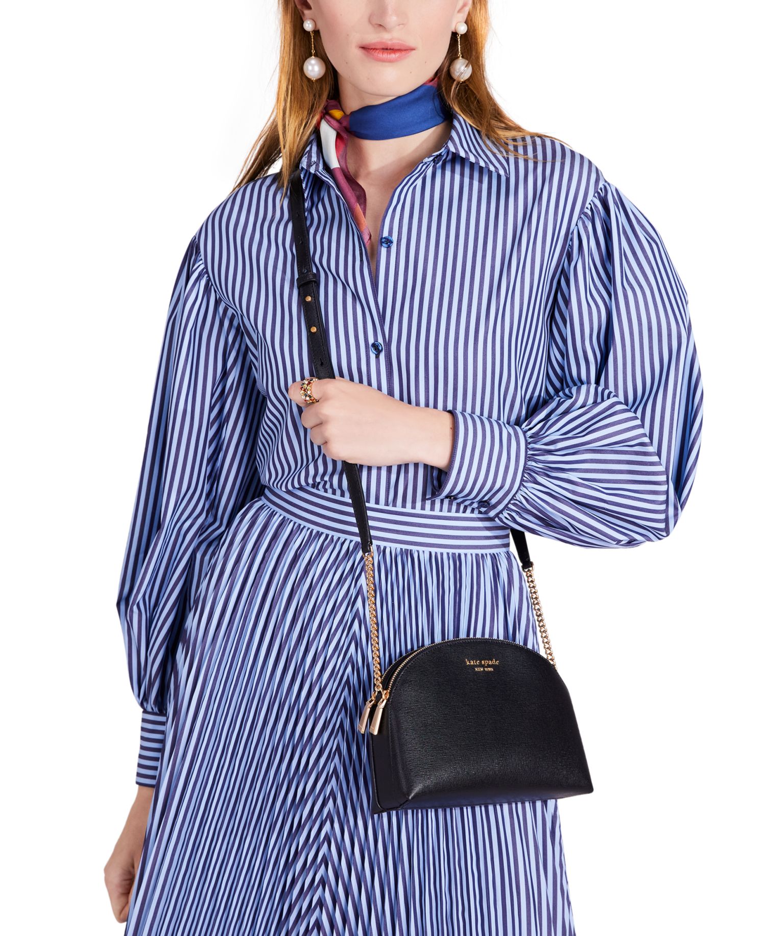 Morgan Leather Dome Mini Crossbody Bag