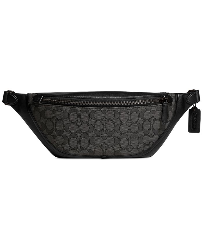 Coach Men's League Belt Bag in Signature Jacquard, Charcoal/Black, One  Size, League Belt Bag in Signature Jacquard : : Clothing &  Accessories