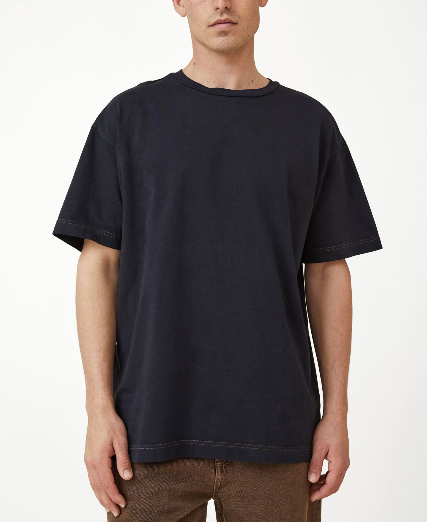 Мужская футболка Cotton On Heavy Weight, цвет: Чёрный — фото 1