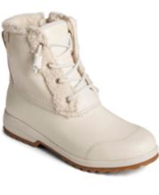 Cream cheap sperry boots