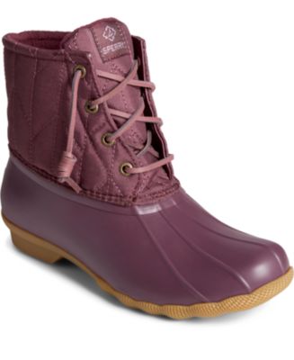 Purple sperry cheap duck boots