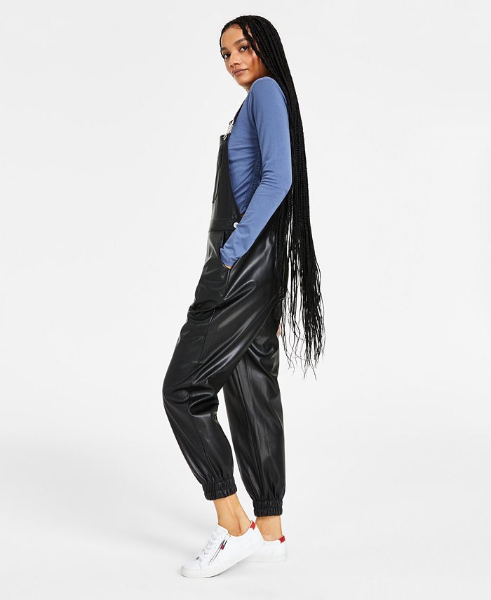 Tommy Jeans Women's FauxLeather Overalls Macy's