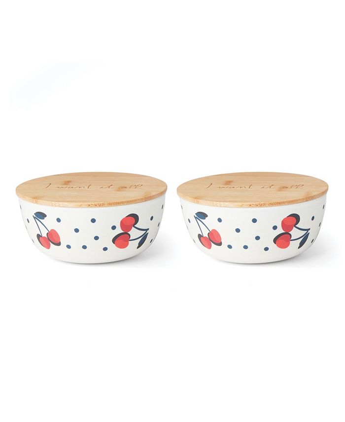Kate Spade VintageLike Cherry Dot Bowl with Lid Macy's