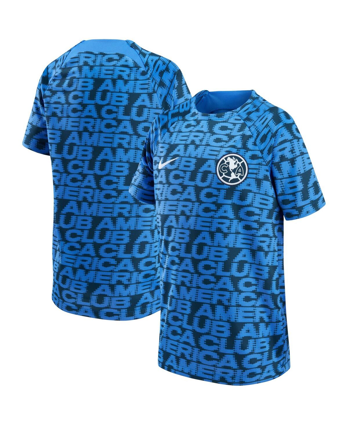 Big Boys NikeClub America 2022 Pre-Match Raglan Performance Top - Blue
