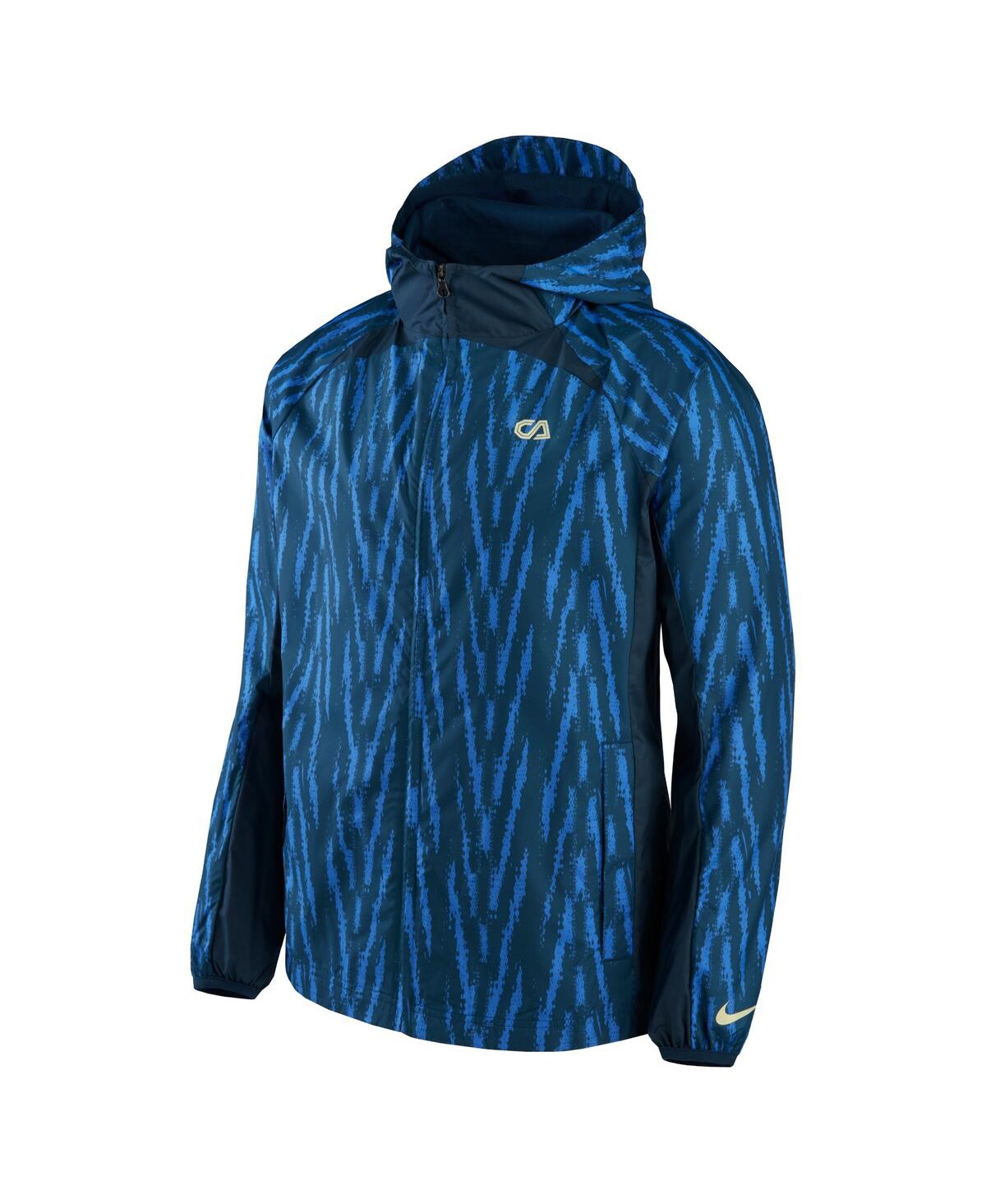 Shop Nike Men's  Navy Club America Awf Raglan Full-zip Jacket