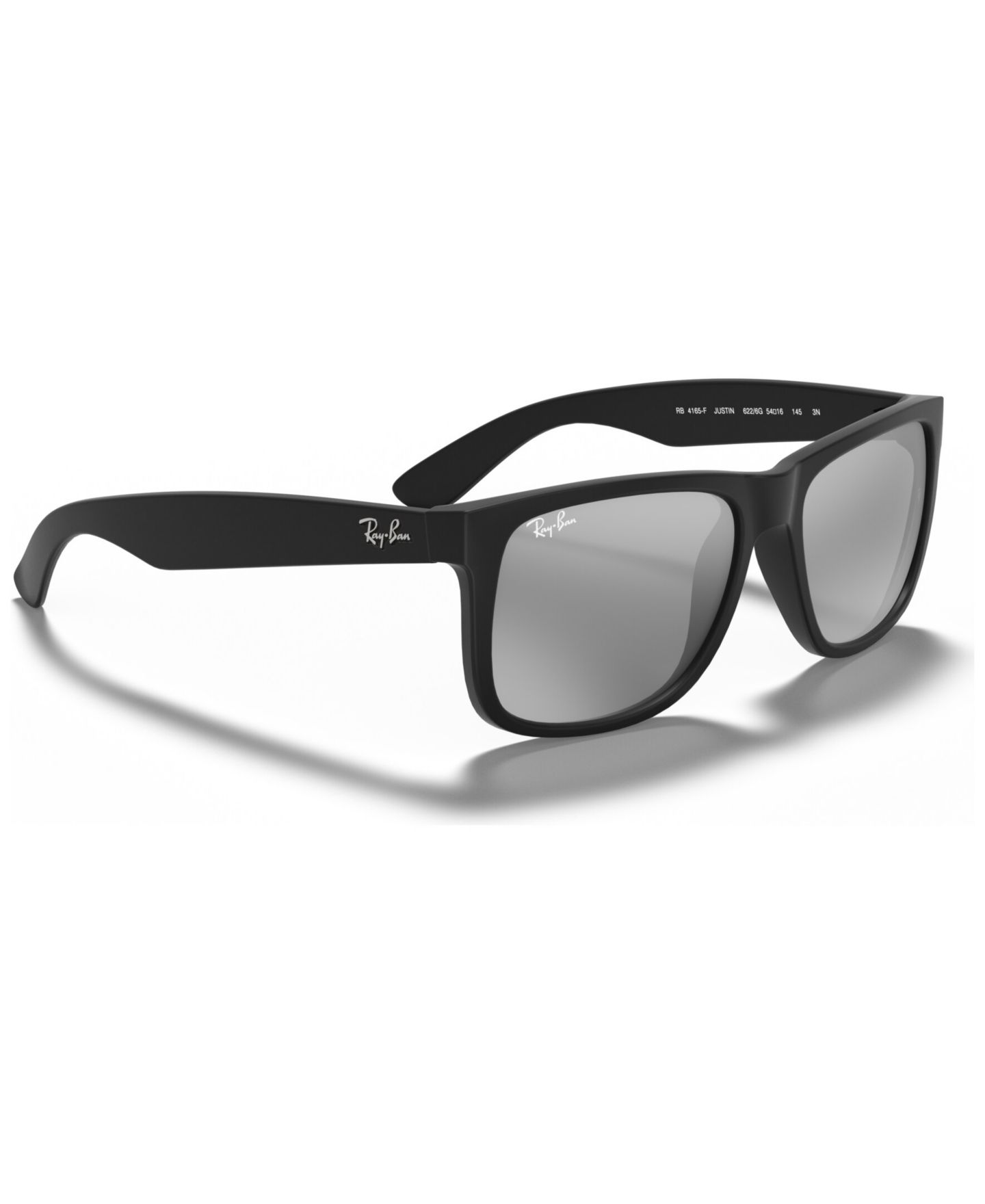 Солнцезащитные очки Ray-Ban Unisex Low Bridge Fit Sunglasses, RB4165F Justin Color MIX, цвет: Чёрный, вариант 1 — фото 2