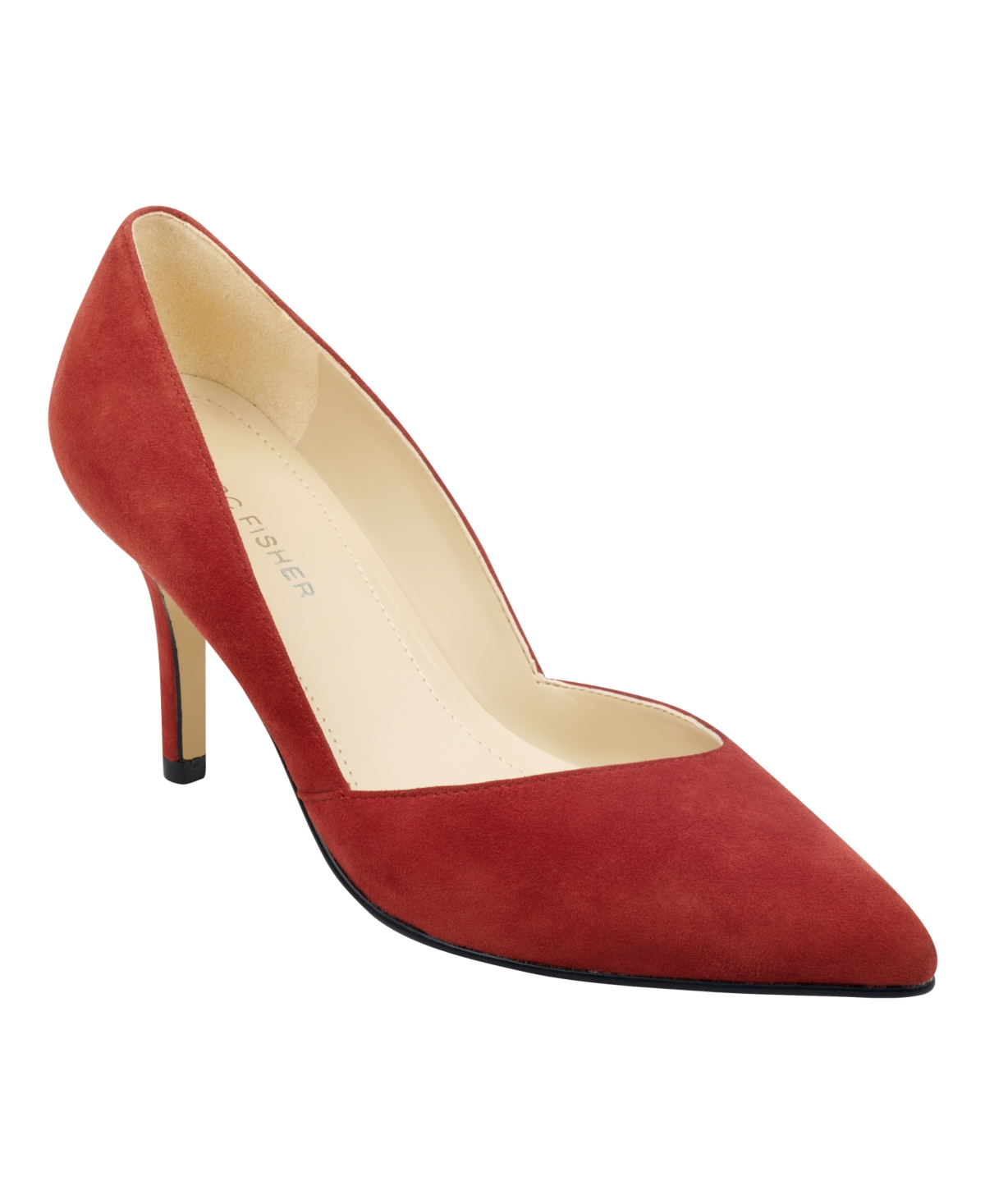 Women's Tuscany Slip On Stiletto Dress Pumps - Red Suede