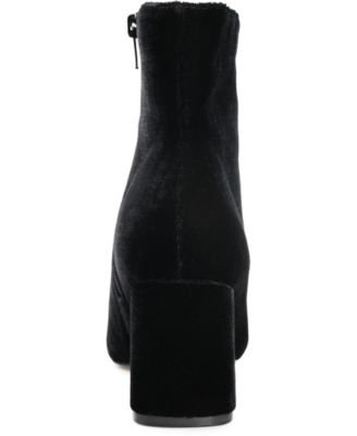 Women's Hazara Velvet Block Heel Dress Booties