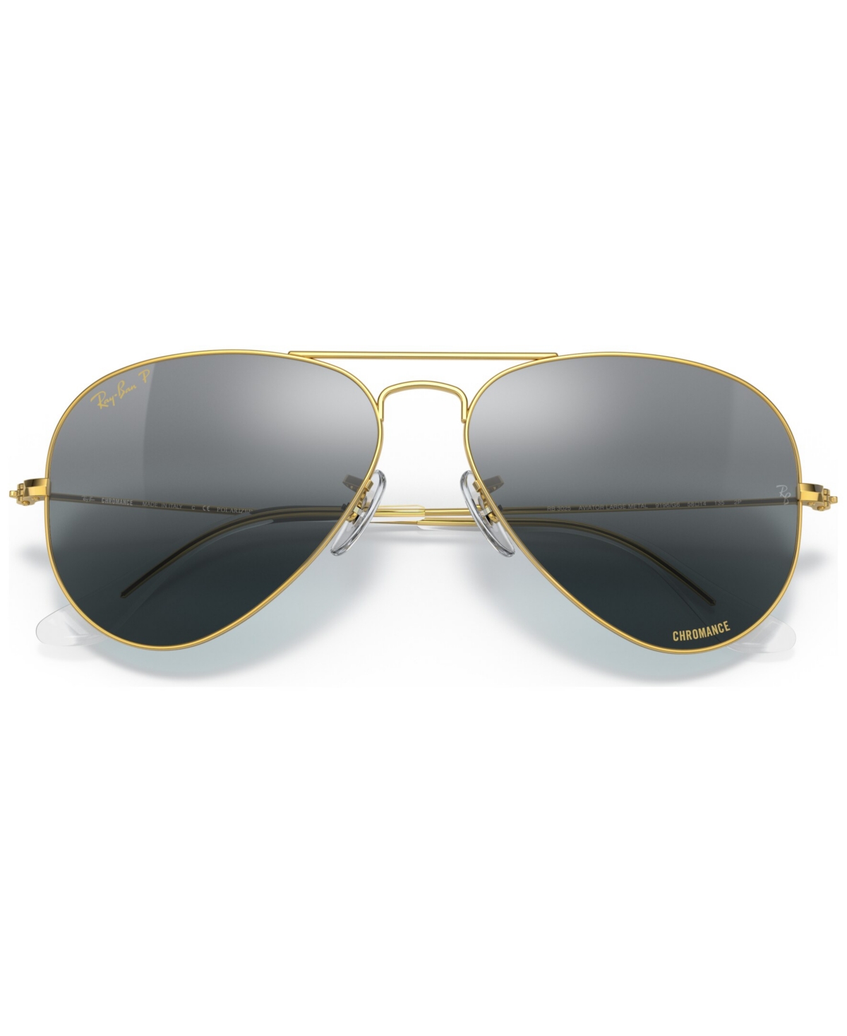 Ray-Ban Unisex Polarized Sunglasses, RB3025 Aviator Large Metal - Legend Gold-Tone 1