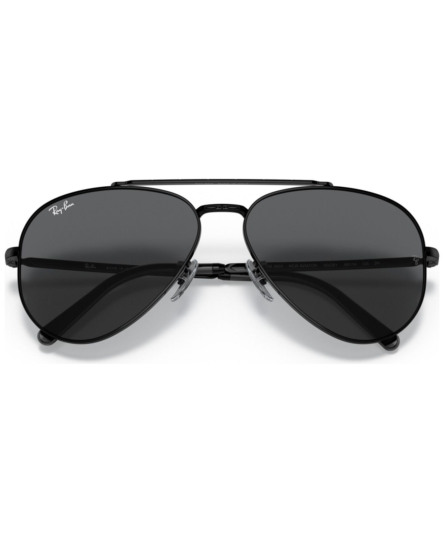 Солнцезащитные очки Ray-Ban Unisex Sunglasses, RB3625 New Aviator, цвет: Чёрный — фото 4