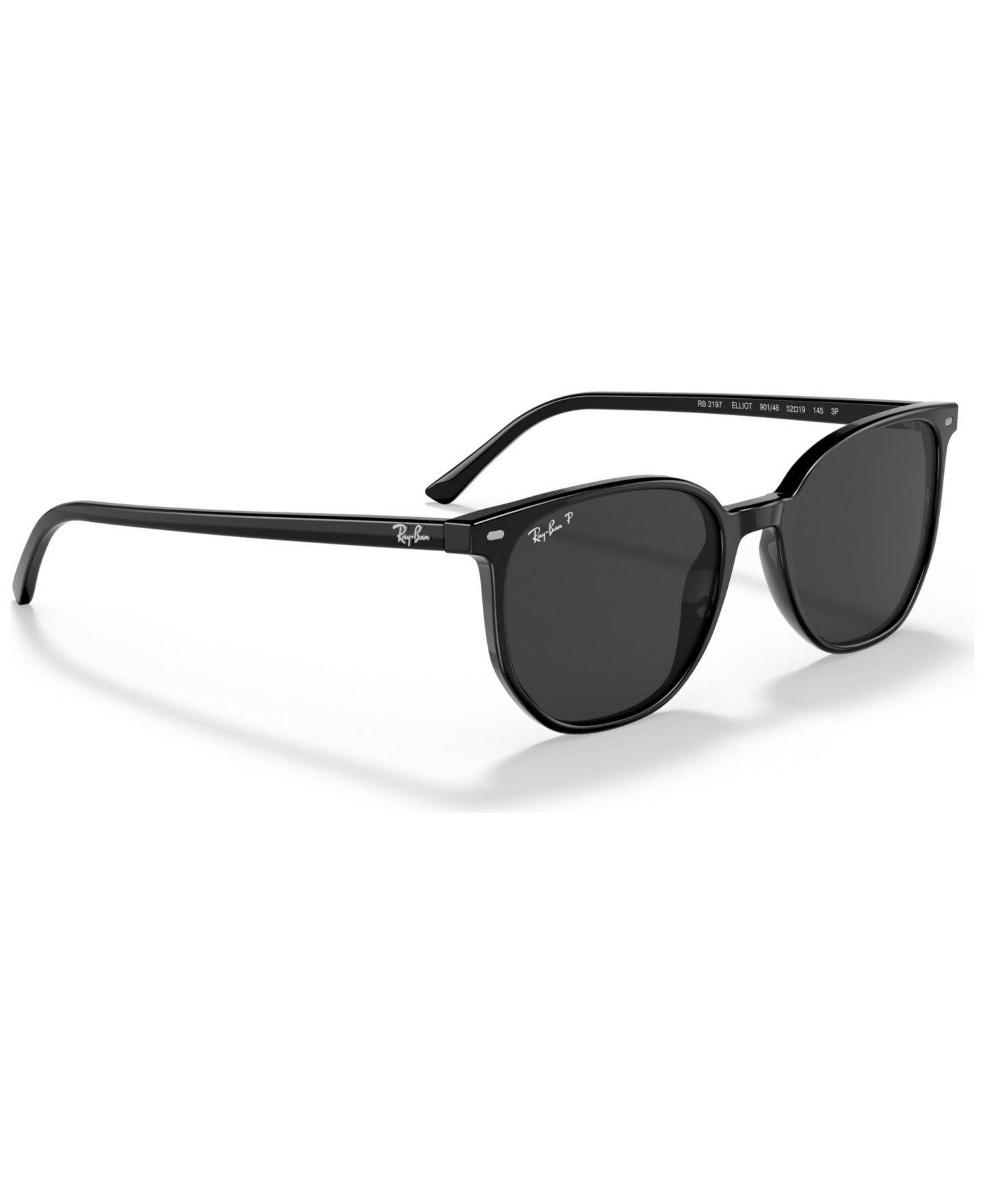 Солнцезащитные очки Ray-Ban Unisex Polarized Sunglasses, RB2197 Elliot 52, цвет: Чёрный — фото 6