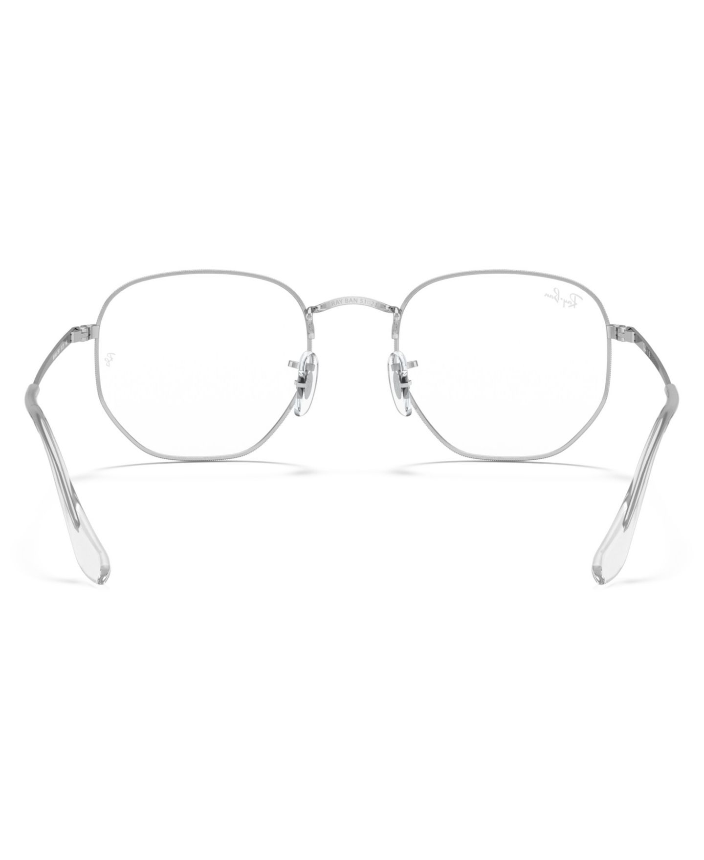 Очки Ray-Ban Unisex Irregular Metal RB6448 Hexagonal Optics Eyeglasses, цвет: Серебряный — фото 5