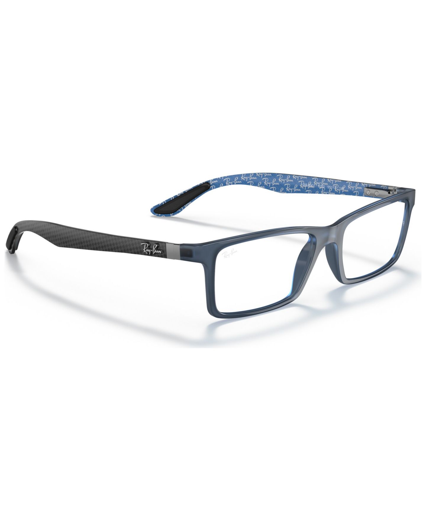 Очки Ray-Ban Unisex Square Plastic RB8901 Optics Eyeglasses, цвет: Синий — фото 6