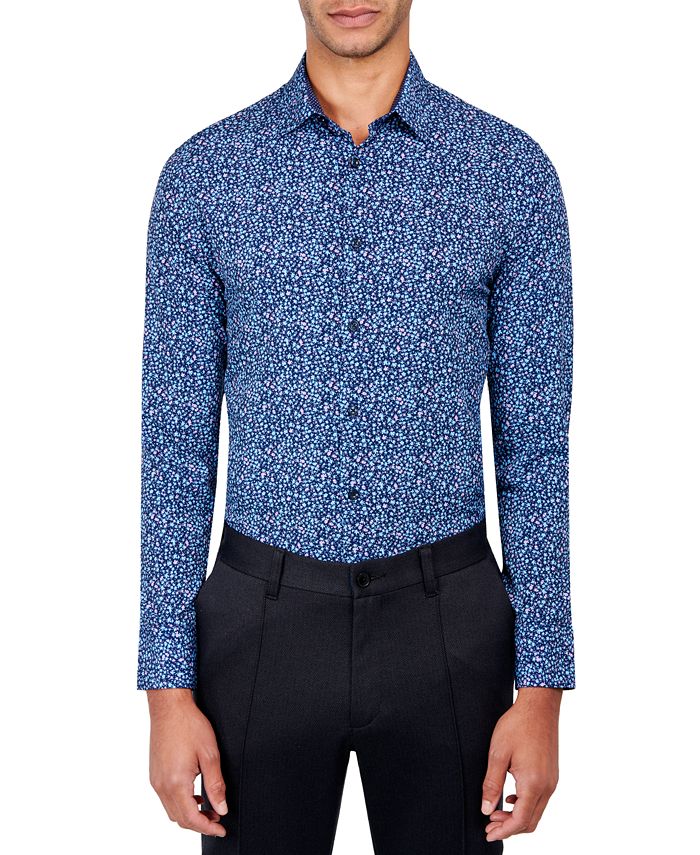 ConStruct Men's Slim Fit Floral Performance Stretch Cooling Comfort