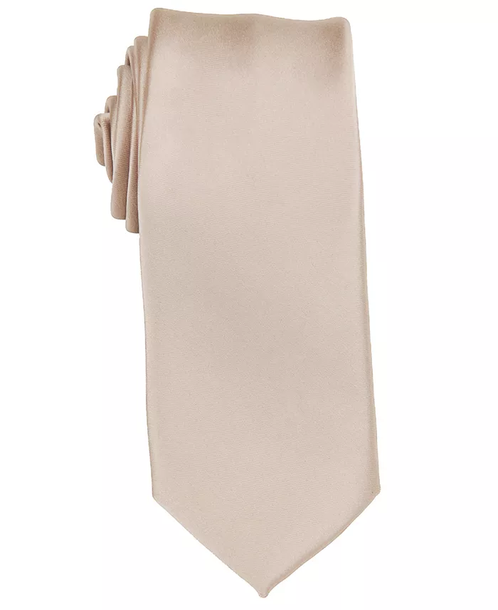 Men's Satin Solid Extra Long Tie - thumbnail 4