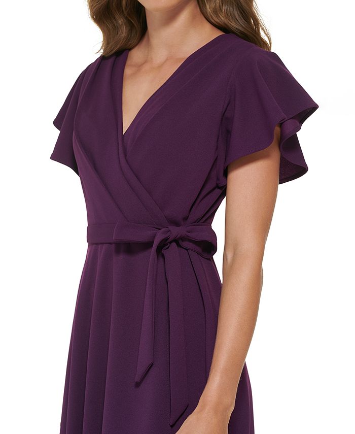 DKNY FlutterSleeve VNeck Dress Macy's