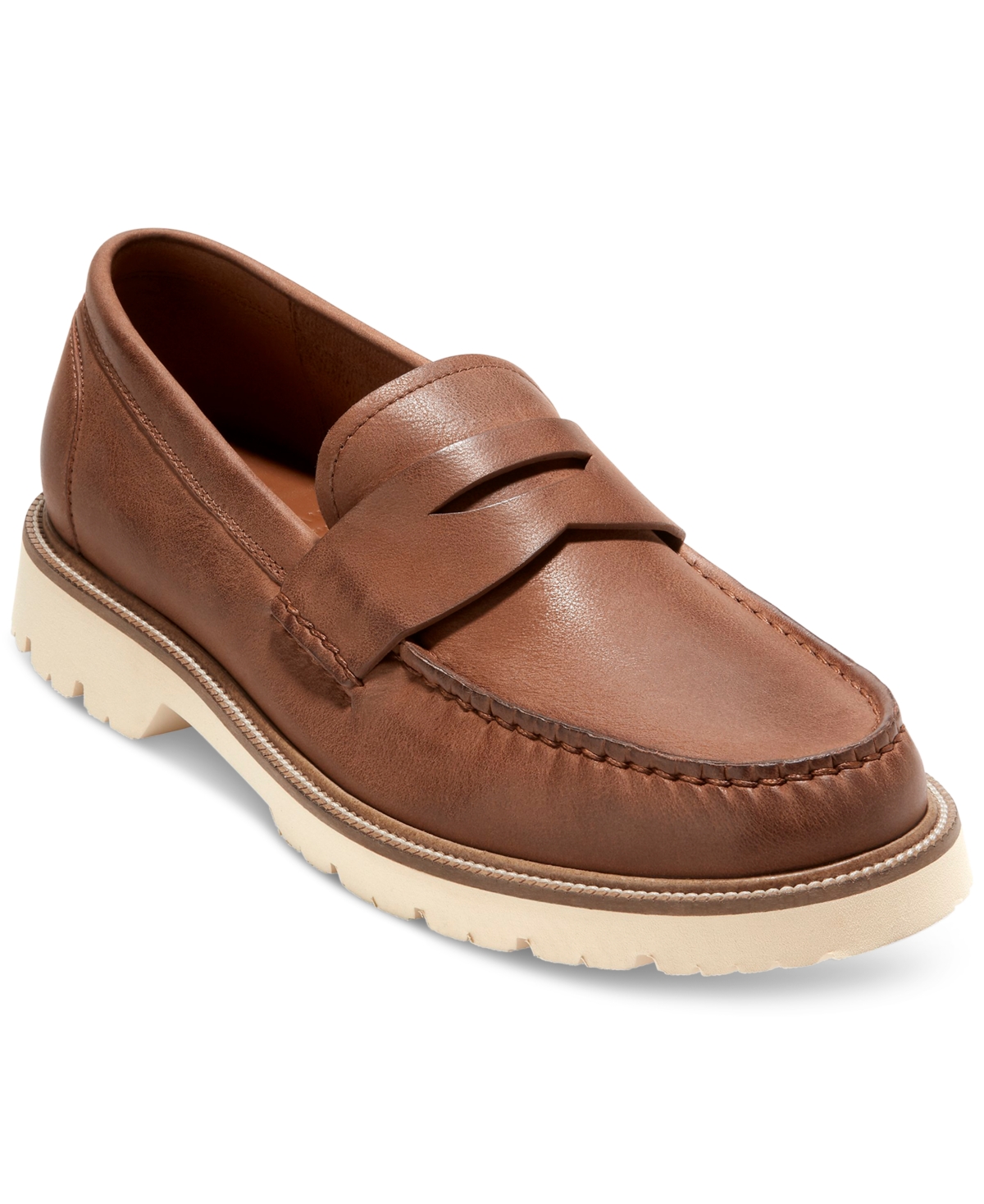 Cole Haan Men's American Classics Penny Loafer In Cuoio,alabaster Gleam