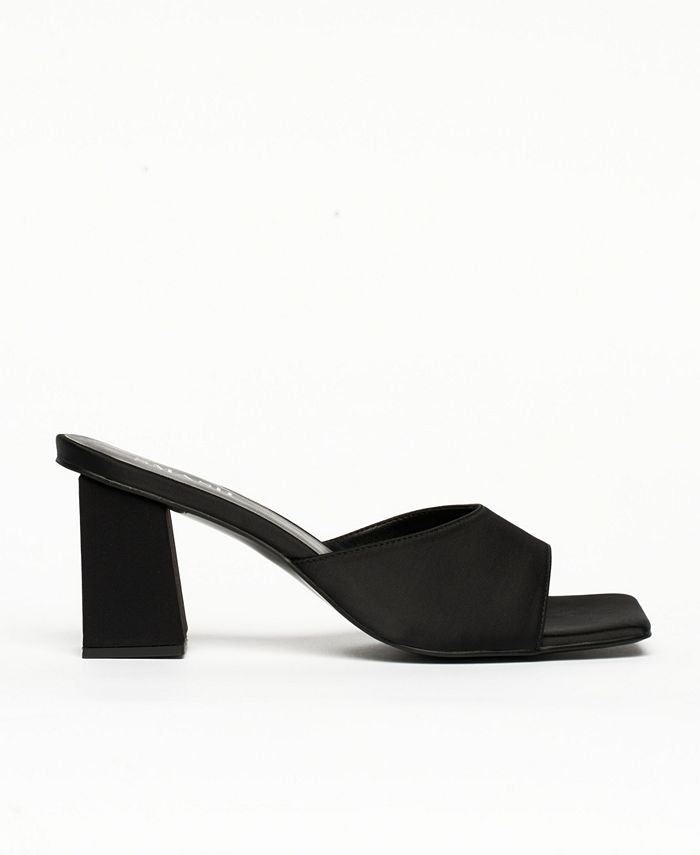 SMASH Shoes Women's Jennifer Block Heels Mule Sandals - Extended sizes ...