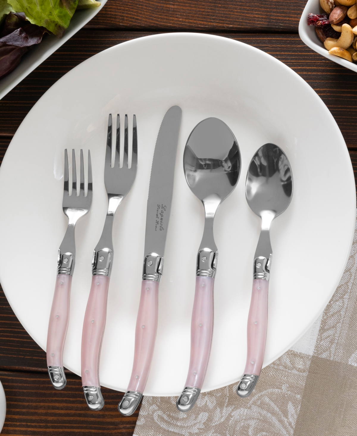 French Home Laguiole 20 Piece Stainless Steel Flatware Set, Service for 4