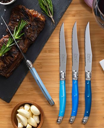  Set of 6 Laguiole steak knives ABS in assorted colors handles -  Direct from France: Steak Knife Sets: Home & Kitchen