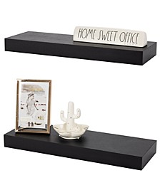 Wall Decor Wooden Floating, Ledge and Wall Mounted Shelf Set, Pack of 2