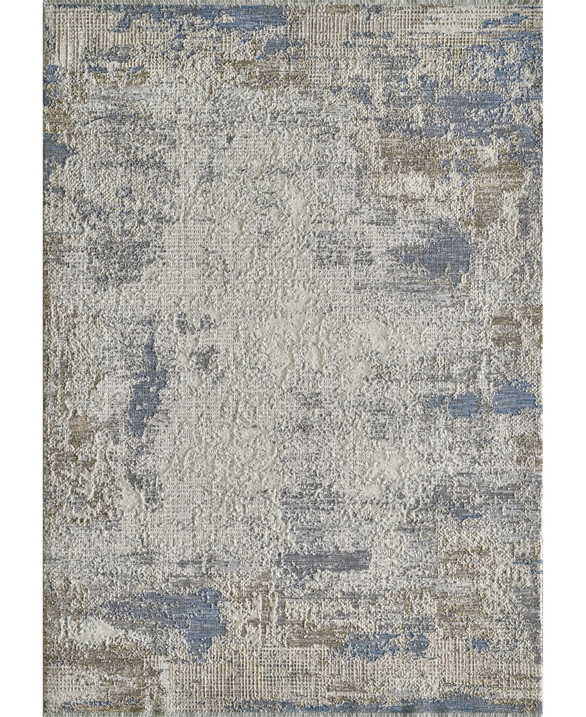 Kas Preston 8100 9' x 13' Area Rug - Ivory, Blue