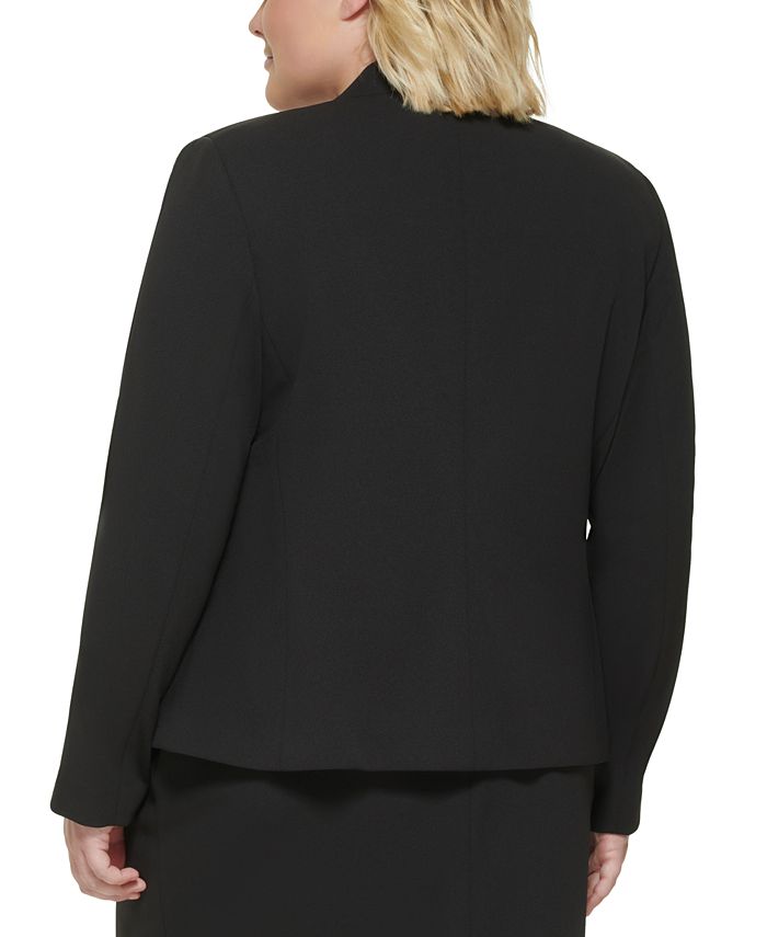 wij handboeien nogmaals Calvin Klein Plus Size Open-Front Soft Crepe Blazer & Reviews - Jackets &  Blazers - Women - Macy's