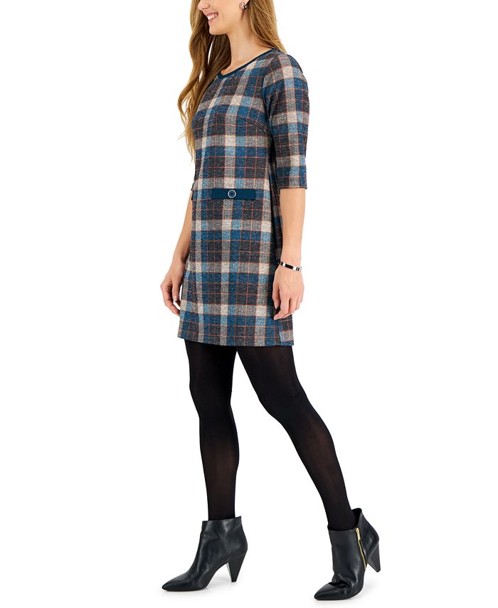 Vivo Paji 3/4 Sleeve Shift Dress (Tall) - Olive main image 0