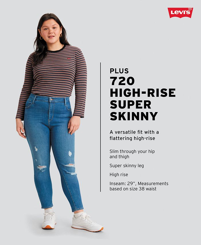 Levi's Trendy Plus Size 720 High-Rise Super Skinny Jeans - Macy's