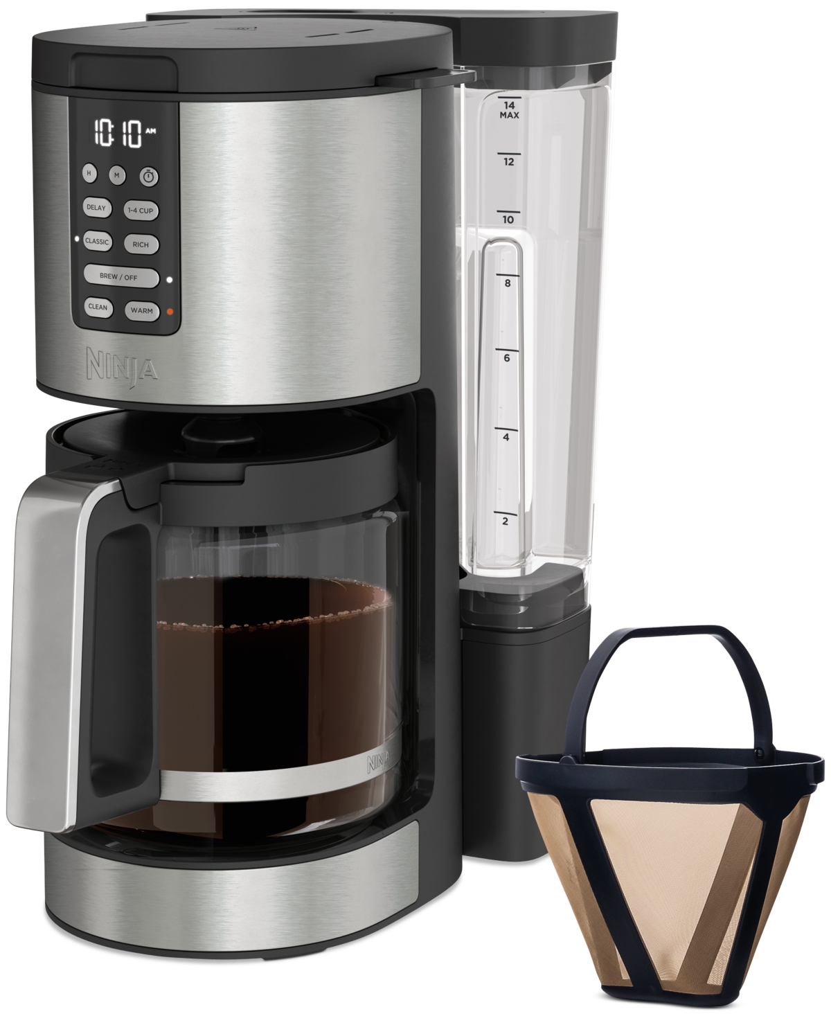 Ninja Dcm201 Programmable Xl 14-cup Coffee Maker Pro In Metallic