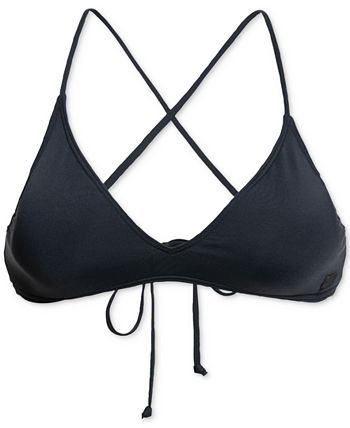 Roxy Juniors' Beach Classics Athletic Triangle Bikini Top - Macy's