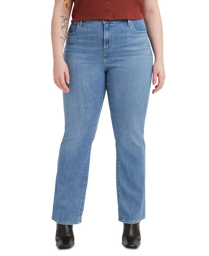 Levi's Trendy Plus Size 725 High-Rise Bootcut Jeans & Reviews - Jeans -  Plus Sizes - Macy's