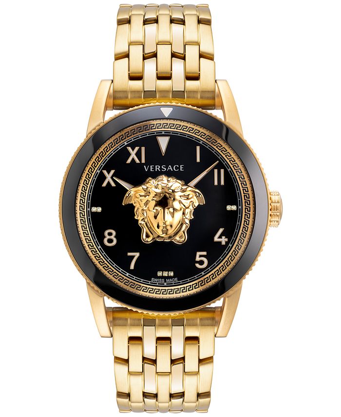 Versace watch outlet black gold