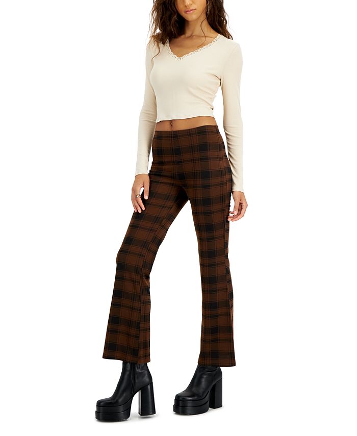 Material Girl Juniors' Plaid Bustier Top, Created for Macy's - Macy's