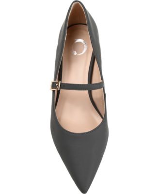 Women's Manza Pointed Toe Mary Jane Kitten Heel Pumps