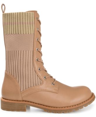 Women's Melei Knit Lace Up Lug Sole Combat Boots