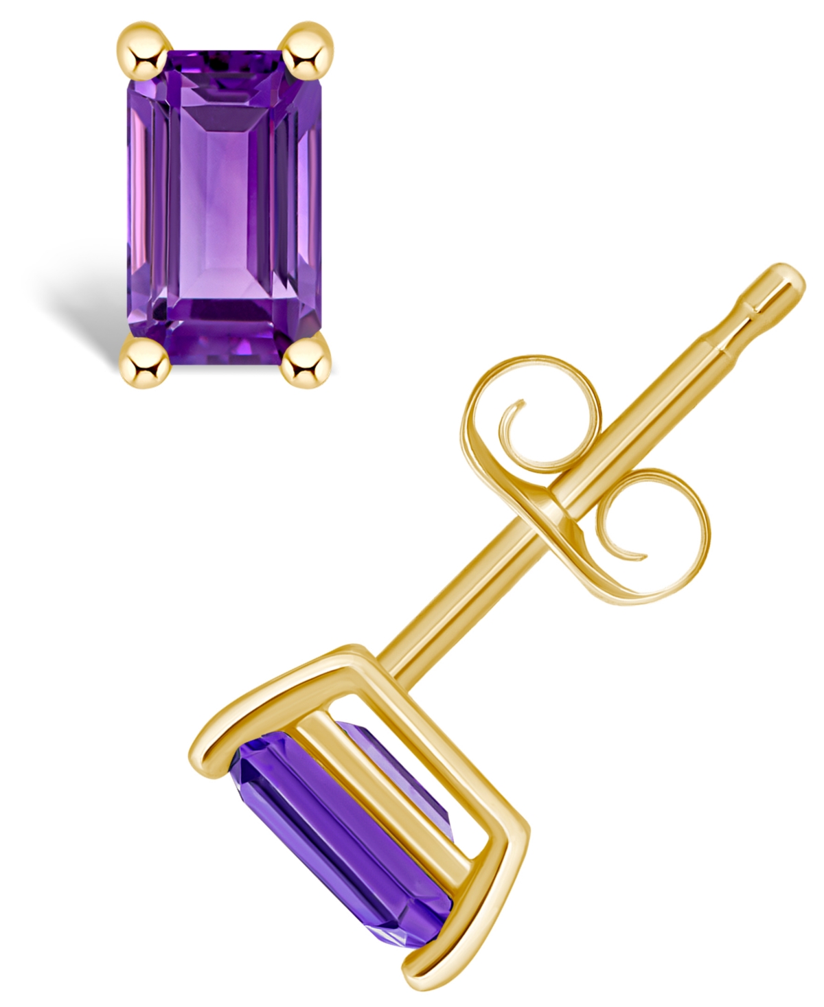 Amethyst (5/8 ct. t.w.) Stud Earrings in 14K Whiteor 14K Yellow- Gold