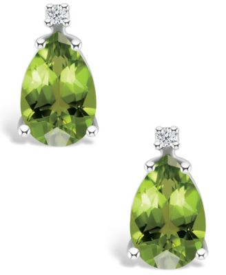 Peridot (2-5/8 ct. t.w.) and Diamond Accent Stud Earrings in 14K Yellow Gold or 14K White Gold