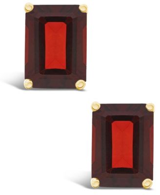 Garnet (3-7/8 ct. t.w.) Stud Earrings in 14K Yellow Gold or 14K White Gold